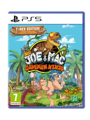 Carátula de New Joe & Mac: Caveman Ninja – T-Rex Edition